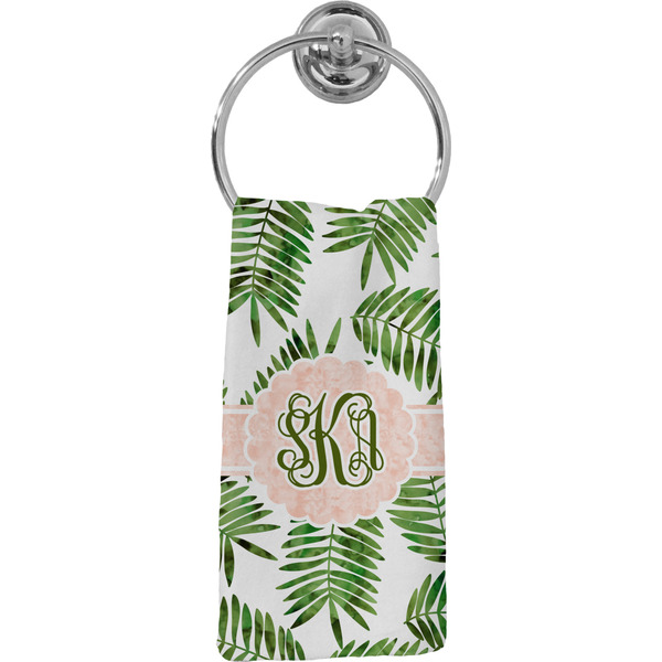 Custom Tropical Leaves Hand Towel - Full Print (Personalized)