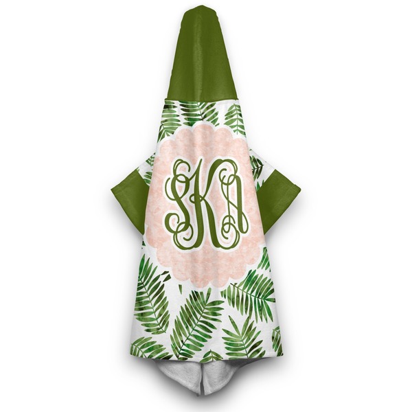 Tropical Leaves Hooded Towel - Hanging