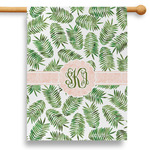 Tropical Leaves 28" House Flag (Personalized)