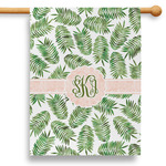 Tropical Leaves 28" House Flag - Single Sided (Personalized)