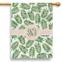 Tropical Leaves 28" House Flag - Single Sided (Personalized)