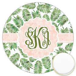 Tropical Leaves Printed Cookie Topper - 3.25" (Personalized)