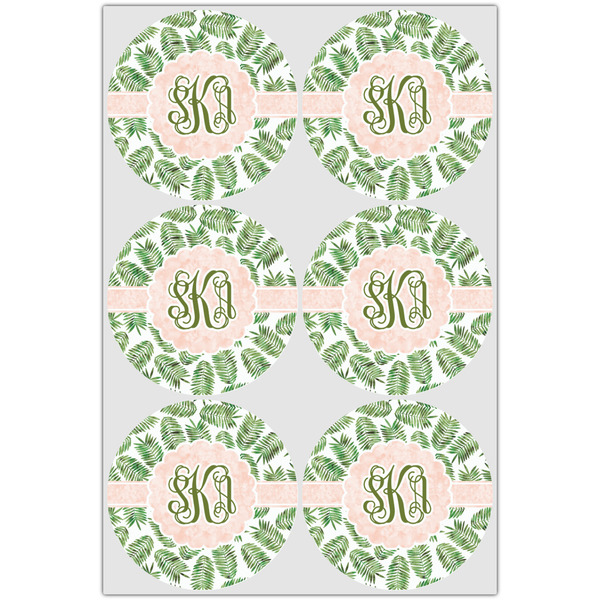 Tropical Leaves Icing Circle - Large - Set of 6