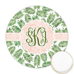 Tropical Leaves Printed Cookie Topper - 2.5" (Personalized)