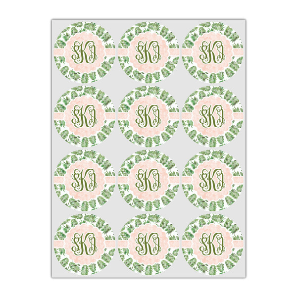 Tropical Leaves Icing Circle - Small - Set of 12