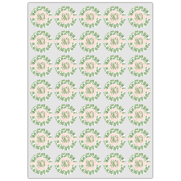 Tropical Leaves Icing Circle - XSmall - Set of 35