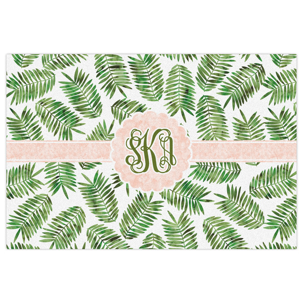 Tropical Leaves Indoor / Outdoor Rug - 4'x6' - Front Flat