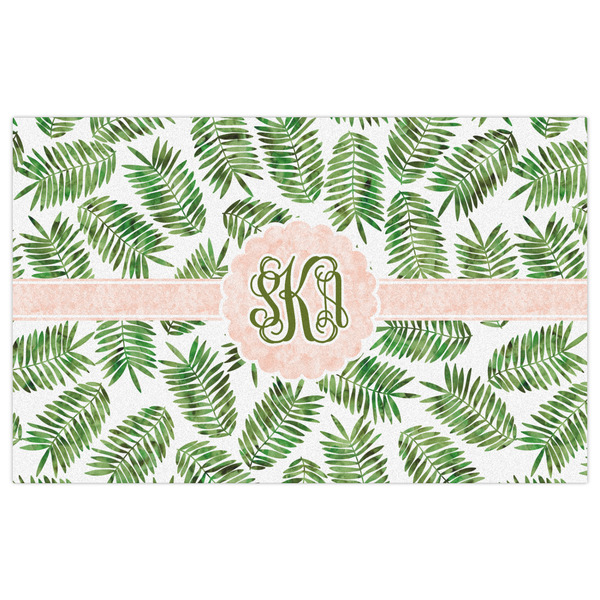 Tropical Leaves Indoor / Outdoor Rug - 5'x8' - Front Flat