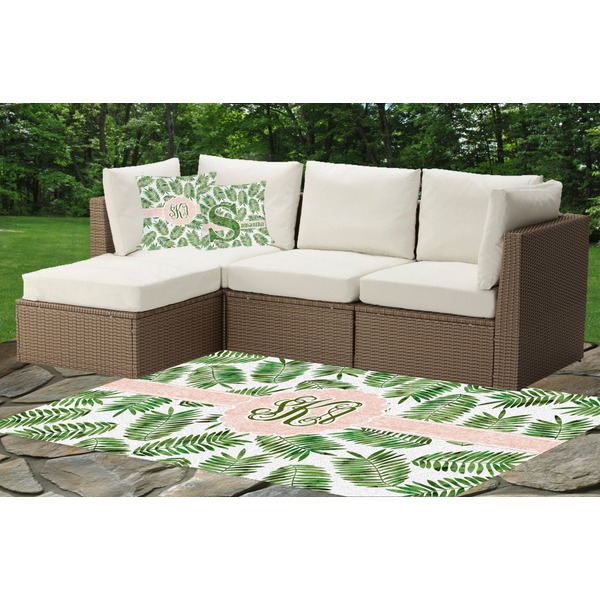 Tropical Leaves Indoor / Outdoor Rug & Cushions