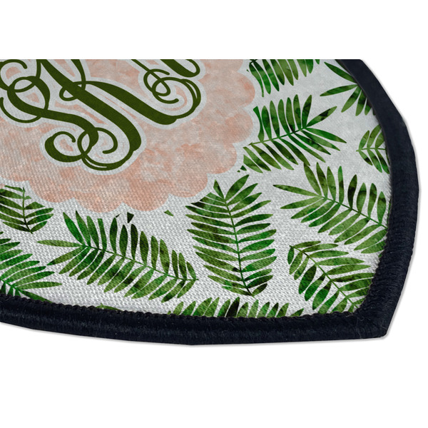 Tropical Leaves Iron on Shield 3 Detail