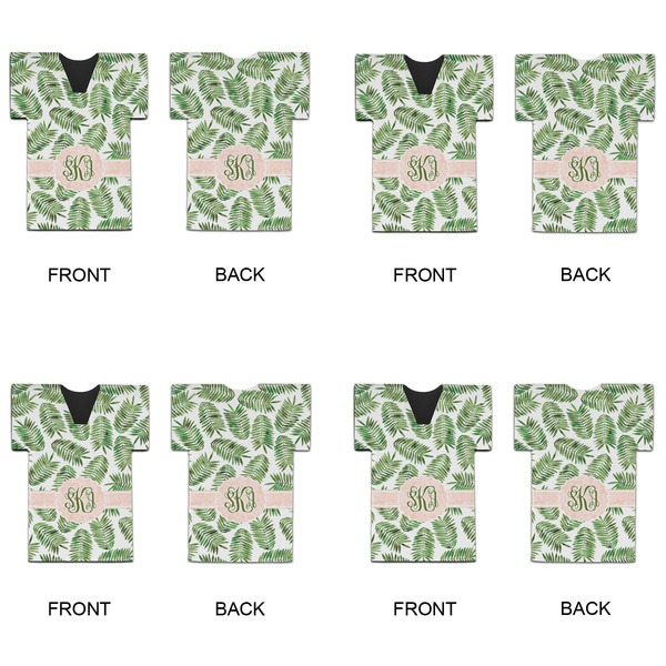Tropical Leaves Jersey Bottle Cooler - Set of 4 - APPROVAL