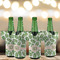 Tropical Leaves Jersey Bottle Cooler - Set of 4 - LIFESTYLE