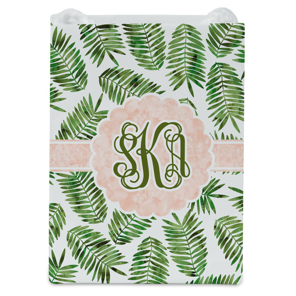Tropical Leaves Jewelry Gift Bag - Gloss - Front