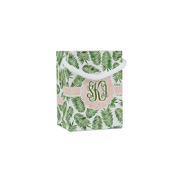 Custom Tropical Leaves Jewelry Gift Bags - Matte (Personalized)