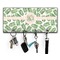 Tropical Leaves Key Hanger w/ 4 Hooks w/ Monogram