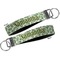 Tropical Leaves Key-chain - Metal and Nylon - Front and Back