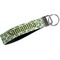 Tropical Leaves Webbing Keychain FOB with Metal