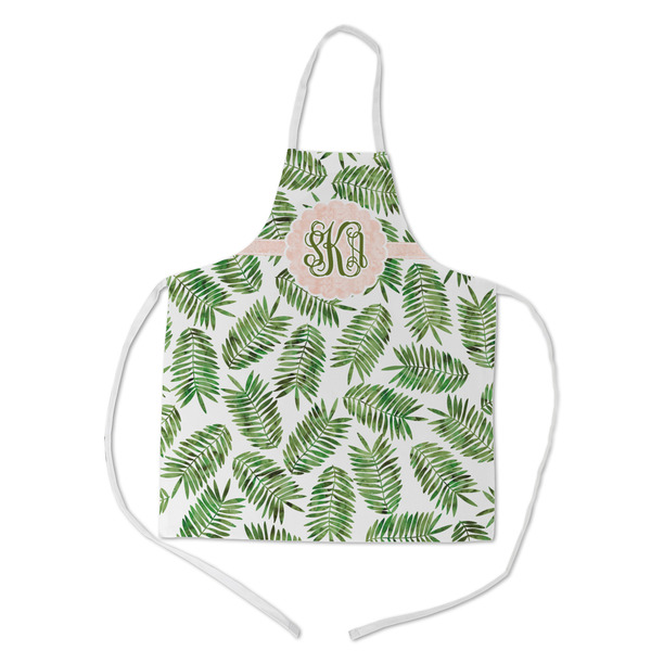Custom Tropical Leaves Kid's Apron w/ Monogram