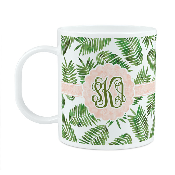 Custom Tropical Leaves Plastic Kids Mug (Personalized)