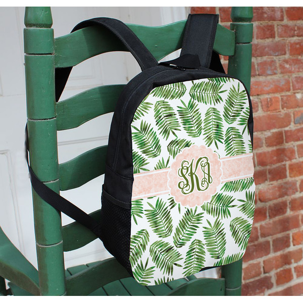 Tropical Leaves Kids Backpack - In Context