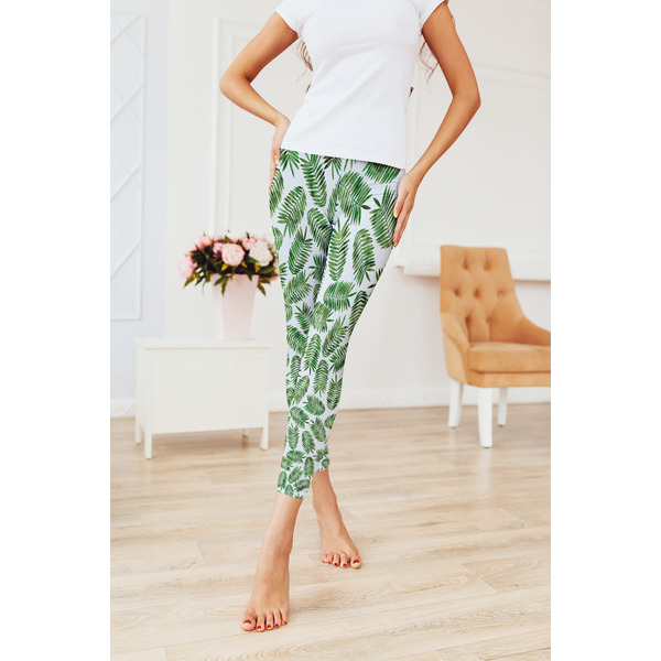 Tropical Leaves Ladies Leggings - LIFESTYLE 2