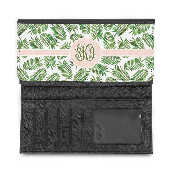Tropical Leaves Ladies Wallet - Half Way Open