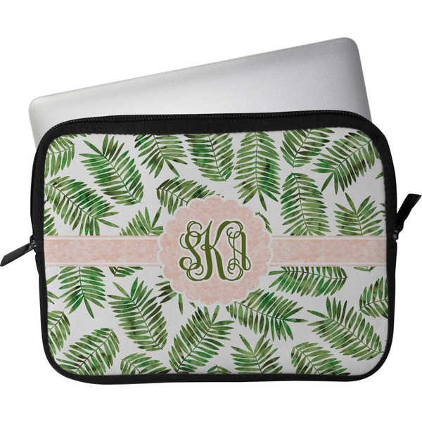 Custom Tropical Leaves Laptop Sleeve / Case - 11" (Personalized)