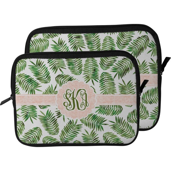 Tropical Leaves Laptop Sleeve (Size Comparison)