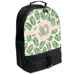Tropical Leaves Backpacks - Black (Personalized)