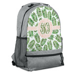 Tropical Leaves Backpack - Grey (Personalized)