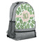 Tropical Leaves Large Backpack - Gray - Angled View