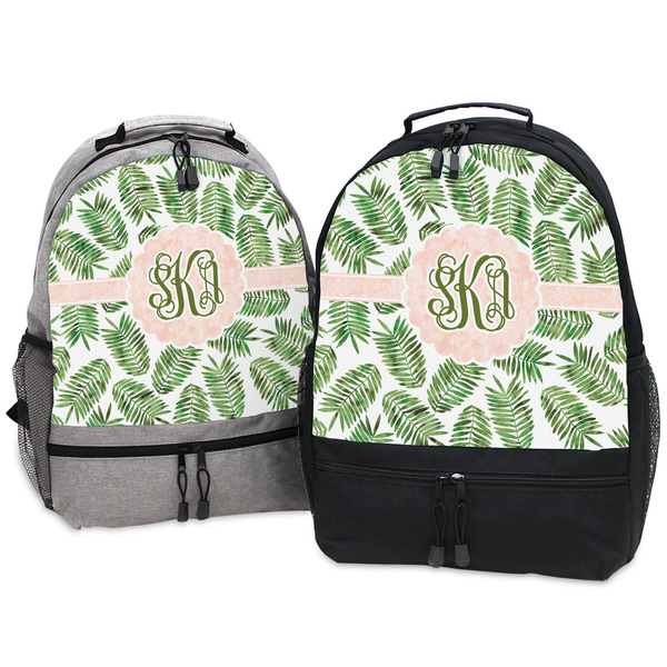 Tropical Leaves Large Backpacks - Both