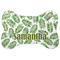 Tropical Leaves Bone Shaped Dog Food Mat (Large) (Personalized)