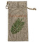 Tropical Leaves Large Burlap Gift Bag - Front (Personalized)