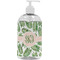 Tropical Leaves Plastic Soap / Lotion Dispenser (16 oz - Large - White) (Personalized)