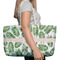 Tropical Leaves Large Rope Tote Bag - In Context View