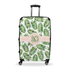 Tropical Leaves Suitcase - 28" Large - Checked w/ Monogram