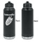 Tropical Leaves Laser Engraved Water Bottles - Front Engraving - Front & Back View