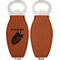 Tropical Leaves Leather Bar Bottle Opener - Front and Back (single sided)