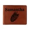 Tropical Leaves Leather Bifold Wallet - Single