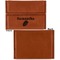 Tropical Leaves Leather Business Card Holder Front Back Single Sided - Apvl