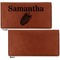 Tropical Leaves Leather Checkbook Holder Front and Back Single Sided - Apvl
