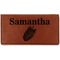 Tropical Leaves Leatherette Checkbook Holder (Personalized)