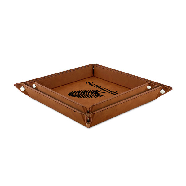 Tropical Leaves Leather Valet Trays - PARENT MAIN (both trays)