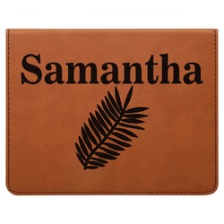 Tropical Leaves Leatherette 4-Piece Wine Tool Set (Personalized)