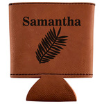 Tropical Leaves Leatherette Can Sleeve (Personalized)