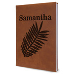 Tropical Leaves Leatherette Journal - Large - Single Sided (Personalized)