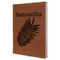 Tropical Leaves Leatherette Journal - Large - Single Sided - Angle View