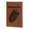 Tropical Leaves Leatherette Journal - Large - Double Sided (Personalized)