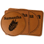 Tropical Leaves Faux Leather Iron On Patch (Personalized)